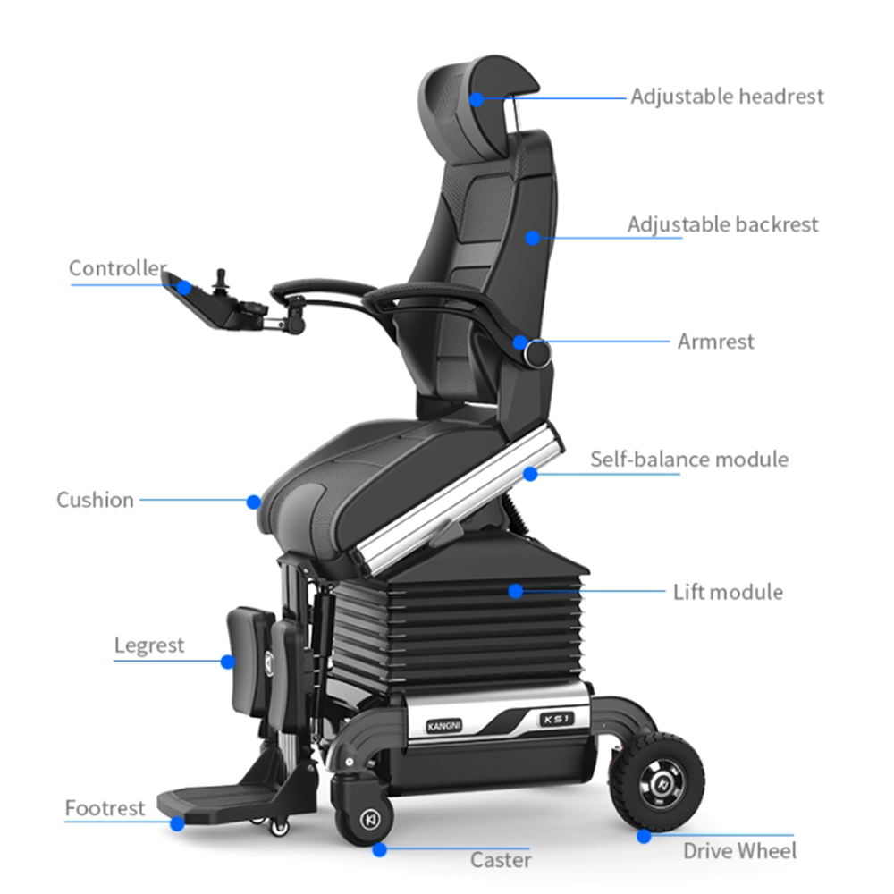 KS01 Premium Multi-function Recline High back Power Wheelchair