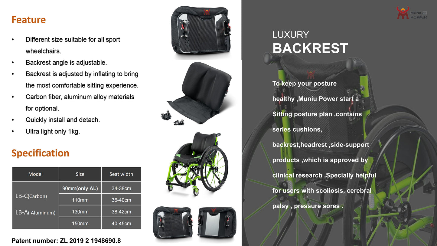 Sports Wheelchair Backrest