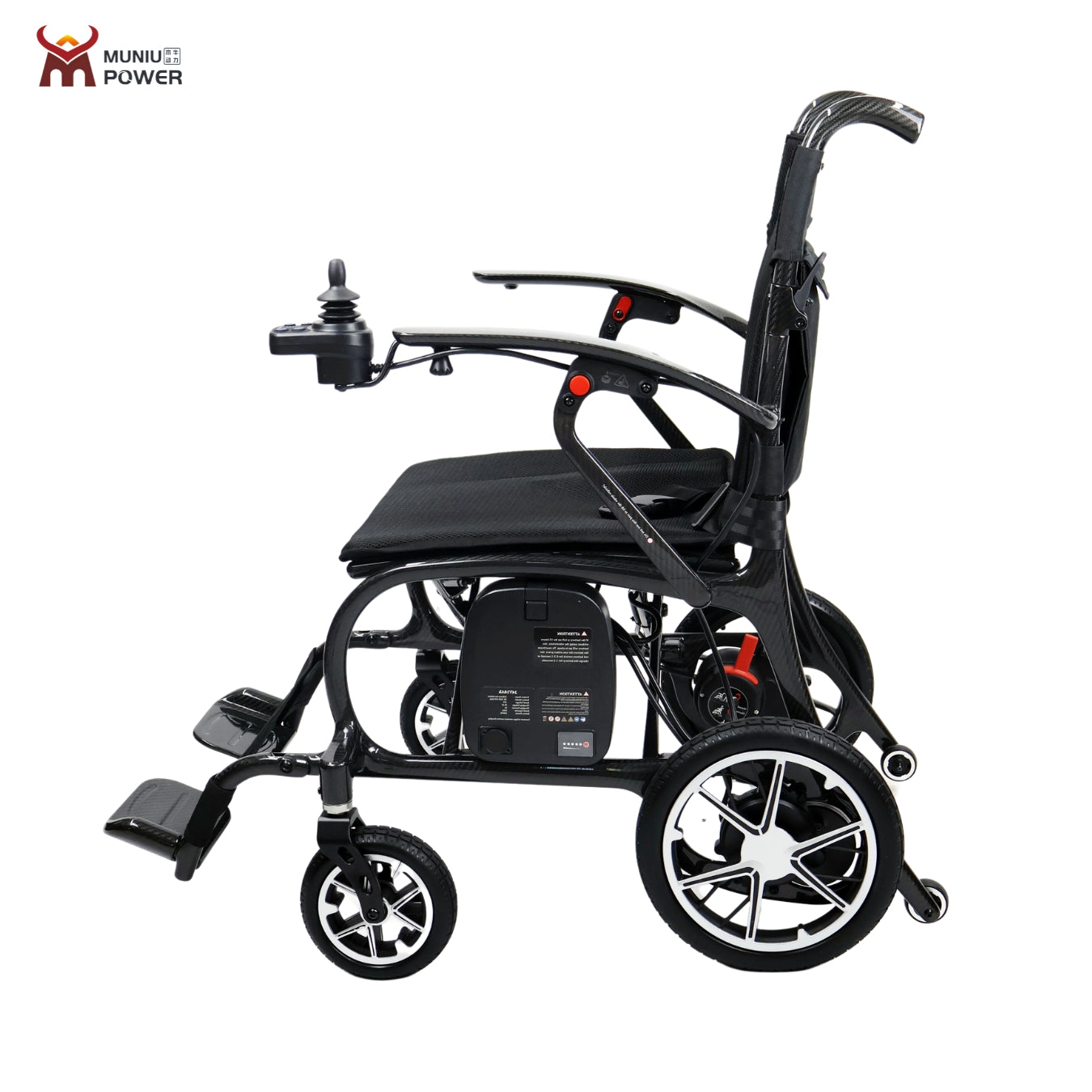 MN6101 MUNIU Lightweight Carbon Fiber Electric Wheelchair