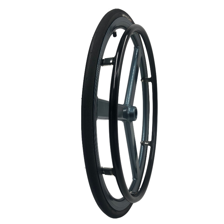 MN20-R5 Wheelchair Rear Wheel with 3 Aluminum Spokes