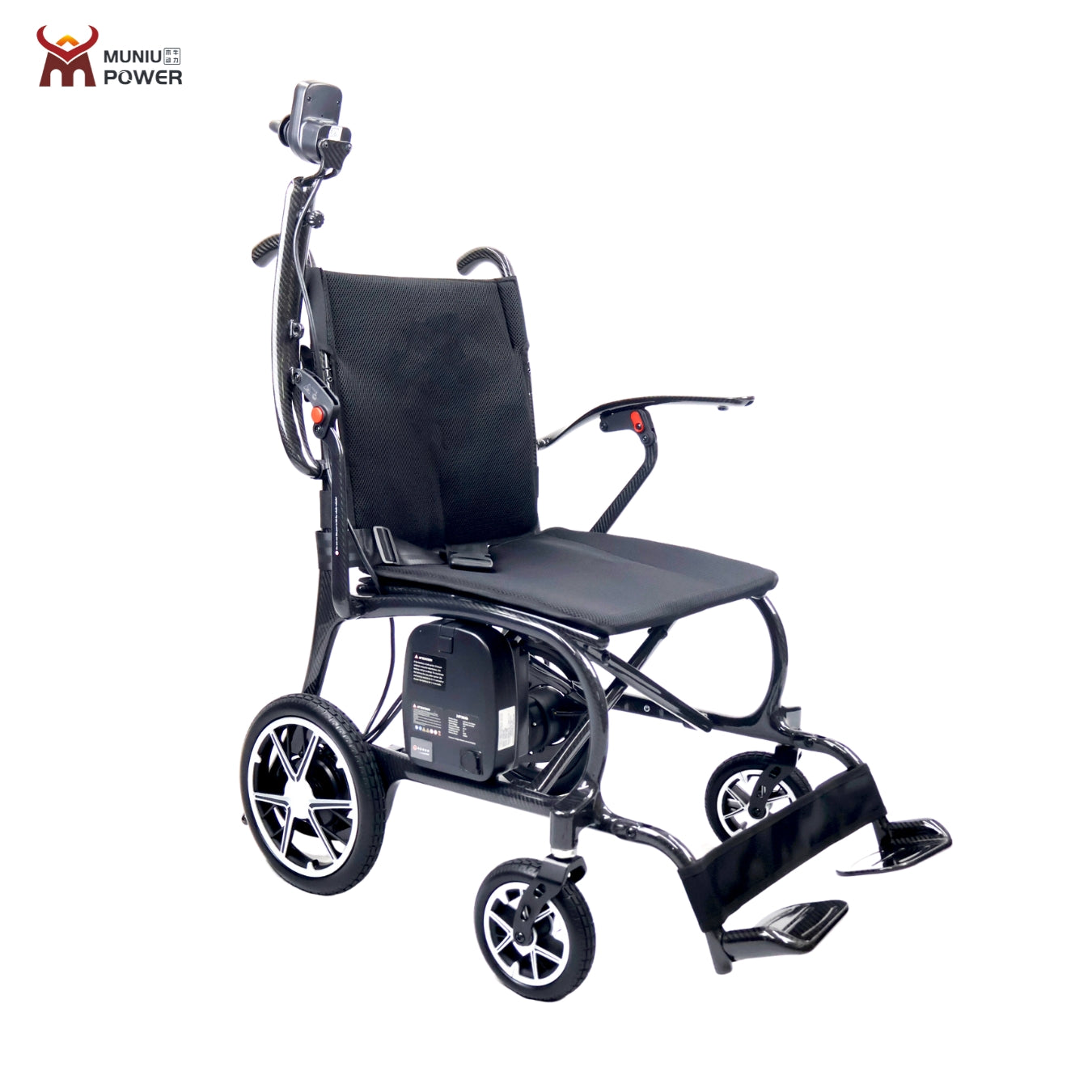 MN6101 MUNIU Lightweight Carbon Fiber Electric Wheelchair